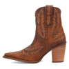Dingo Women's Brown Rocky Top Leather Cowboy Bootie