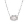 SPUR WEST SpurWest Silver Initial "R" Paperclip Chain Mini Belt Buckle Necklace 