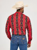WRANGLER Wrangler Men's Amaranth Checotah Western Snap Printed Tall Shirt 