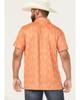 Rock & Roll Denim Men's Orange Skull Printed Button Down Stretch Polo