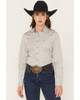 CINCH Cinch Women's Gray Tencel Stripe Button Down Western Shirt 