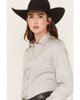 CINCH Cinch Women's Gray Tencel Stripe Button Down Western Shirt 