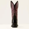 Women's Ariat Cattle Caite StretchFit Western Boots - Black Deertan