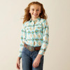 Ariat Girl's Multicolor Cayo Print Remy Snap Shirt