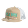 RED DIRT Red Dirt Papa Khaki/White With White Rope Mesh Flatbill Cap 