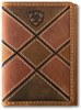 M&F Western Ariat Men's Multicolor Patchwork Logo Trifold Wallet