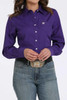 Cinch Women's Purple Solid Button Down Western Shirt