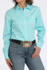 Cinch Women's Turquoise Solid Button Down Western Shirt