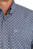 CINCH Cinch Men's Royal Blue Medallion Print Button Down Western Shirt 