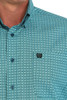 CINCH Cinch Men's Turquoise Medallion Print Western Tall Shirt 