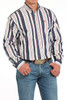 CINCH Cinch Men's Navy Striped Button Down Western Shirt 