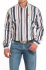 CINCH Cinch Men's Navy Striped Button Down Western Shirt 
