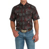 Cinch Men's Black Button Down Performance Stretch Firework Shirt