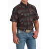 Cinch Men's Black Button Down Performance Stretch Firework Shirt