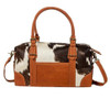 Myra Black & White Samson Trails Paneled Mini Duffle Bag