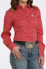 Cinch Women's Red Print Western Button Down Shirt