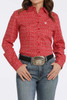 Cinch Women's Red Print Western Button Down Shirt