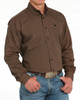 CINCH Cinch Men's Dark Brown Classic Fit Button Down Western Shirt 