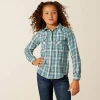 Ariat Aquamarine Darla Plaid Shirt For Girl's