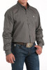 CINCH Cinch Men's Gray Geometric Print Shirt 
