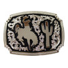 M & F M&F Western Nocona Men's Shiny Silver Bronco Rider Engraving Buckle 