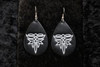 M&F Western Silver Strike Women's Black Boot Stitch Earrings