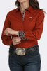 Cinch Women's Red Solid Button Down Western Shirt
