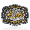 MONTANA SILVERSMITH Montana Silversmiths Men's Silver & Gold The Roundup Team Roper Buckle 