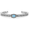 MONTANA SILVERSMITH Montana Silversmiths Women's Silver & Turquoise Denim Nights Cuff Bracelet 
