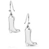 Montana Silversmiths Women's Silver Sculpted Cowboy Boot Earrings