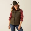 Women's Ariat Grizzly Quilted Earth Green Insulated Vest