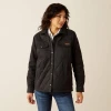 Women's Ariat Black Grizzly Quilted Barn Jacket