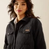 Women's Ariat Black Grizzly Quilted Barn Jacket