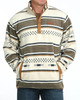 Cinch Men's Cream Polar Fleece Striped Snap Pullover