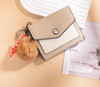 MONTANA WEST Montana West Wrangler Khaki Tan Tri-Fold Wallet With Keyring Pom Pom 