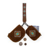 MONTANA WEST Montana West Wrangler Women's Brown Sherpa Embroidered Aztec Dual Pouch Wristlet 