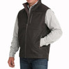 CINCH Cinch Men's Brown Bonded Twill Print Vest 