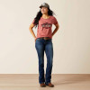 ARIAT Ariat Women's Red Clay Heather SW Logo Landscape T Shirt 