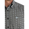 CINCH Cinch Men's Brown & Blue Geometric Print Button Down Shirt 