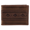 TRENDITIONS Red Dirt Men's Brown Embossed With Whip Stitch Bifold Wallet 