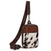 MONTANA WEST Montana West Women's Coffee Trinity Ranch Cowhide Tooled Sling Bag 