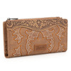 MONTANA WEST Montana West Wrangler Women's Khaki Embroidered Bi-Fold Wallet 