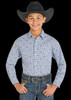 PANHANDLE SLIM Panhandle Slim Boy's Blue Classic Diamond Button Shirt 