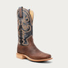 Hyer Men's Blue/Brown Sawyer Broad Square Leather Cowboy Boots