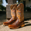 HYER BOOTS Hyer Men's Brown/Honey Hays Bison Leather Boot