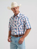 Wrangler Men's Peach Sky 20X Competition Advanced Comfort Western Snap Shirt