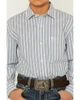 PANHANDLE SLIM Panhandle Slim Boy's Blue Striped Long Sleeve Western Shirt 