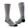 NESTER HOSIERY Ariat Grey High Performance Crew Tek Work Socks - Pair of 2  