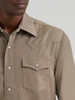Wrangler Tan Retro Premium Western Snap Shirt For Men
