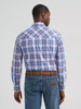 Men's Wrangler Retro Sawtooth Snap Western Shirt In Daisy Blue